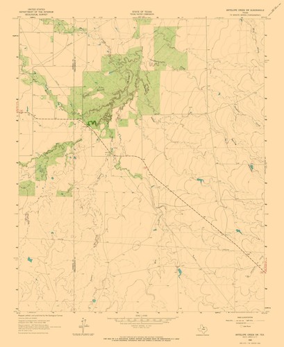 Topographische Karte Antelope Creek Texas South West Quad USGS 1962 23 x 28,11 - Bild 1 von 20