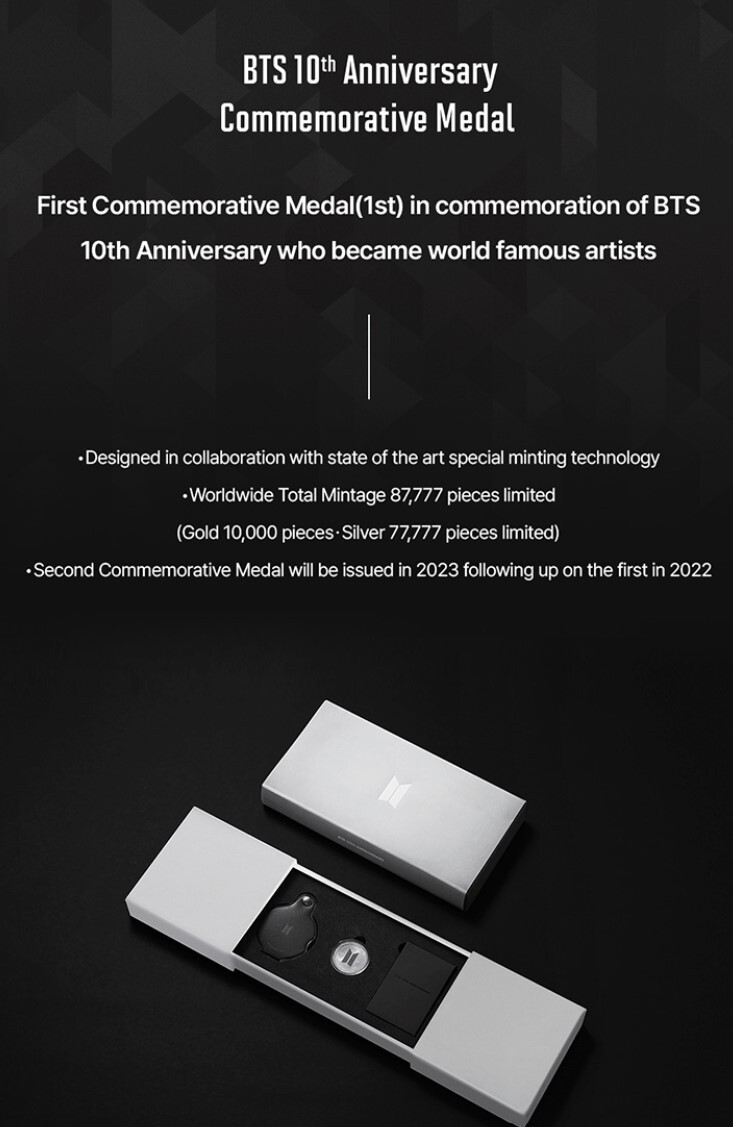 BTS 10th Anniversary Medal (Silver 1/2oz) + DHL | eBay
