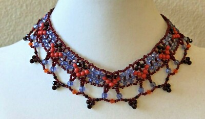 Erickson Beamon Statement Beaded Crystal Adjust Choker Necklace
