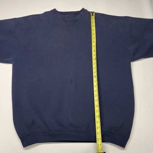 VTG Soffe Crewneck Mens XL Blue Heavy Cotton Sweatshirt Sweater Blank USA 90s - Picture 14 of 16