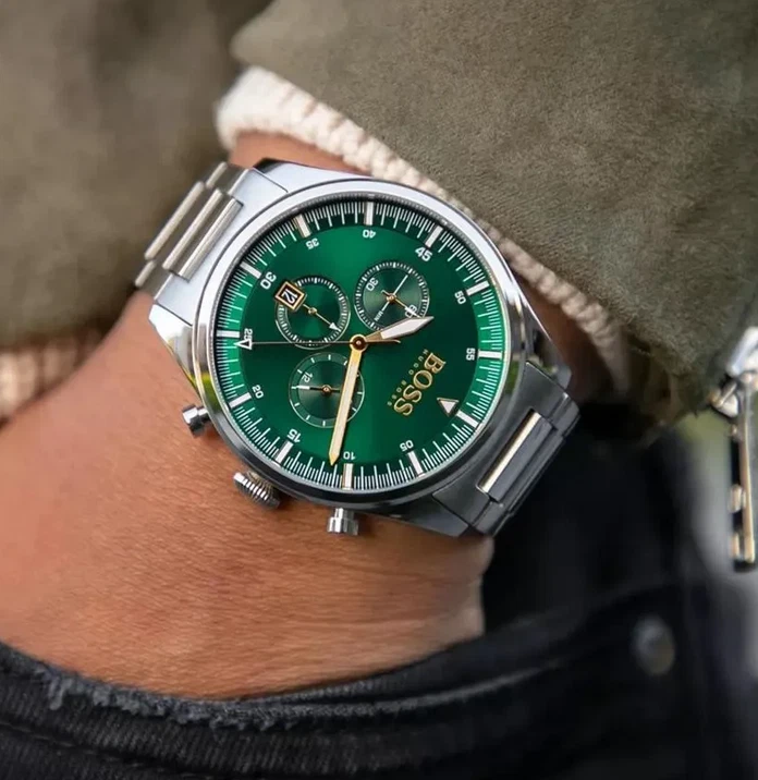 Hugo Boss Pioneer Orologio Cronografo Uomo Verde 1513868 - Immagine 2 di 2