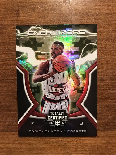 Eddie Johnson 2016-17 Certified Energizers Camo #16 Houston Rockets Illinois /25