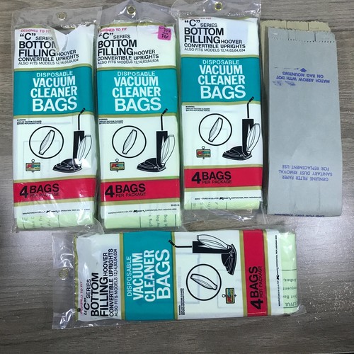 NIP Hoover Type C Convertible Upright Vacuum Cleaner Bags Bottom Fill-18 Bags - Picture 1 of 4