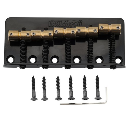 Wilkinson WBBC5 Black 18mm 5 String Bridge Brass Saddles For Precision Jazz Bass - Bild 4 von 5