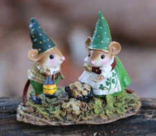 Wee Forest Folk THE LUCK OF THE McGNOMES, WFF# M-391a, St. Patrick Day Mouse LTD