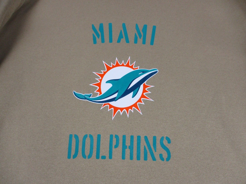 Miami Dolphins Hoodie Womens Extra Large Brown Beige NFL Football Salute Troops - Picture 3 of 12