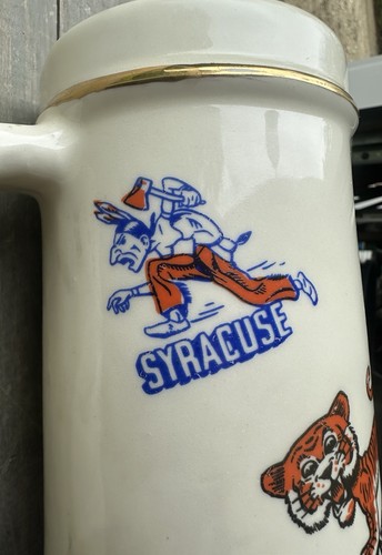 Milwaukee Bill's Spec. Ivy League Harvard, Yale 11" H Ceramic Beer Stein Mug - Picture 6 of 9