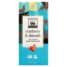Cranberry & Almonds Dark Chocolate, 72% Cocoa, 3 oz (85 g)