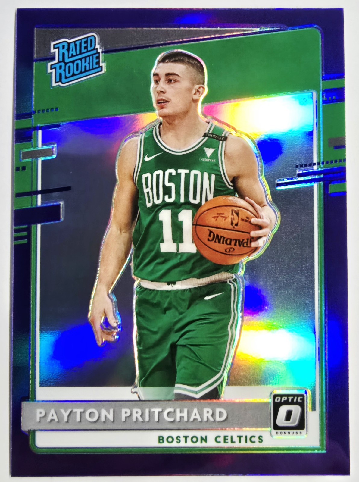 2020-21 Donruss Optic Rated Rookie Prizm Payton Pritchard #176 Purple Prizm Holo