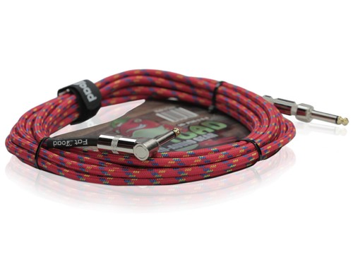 Guitarra Cable Tela Tweed Chaqueta Tejida SAPO GRASO Cables Ángulo Recto Cable Instrumento Cable - Imagen 2 de 12
