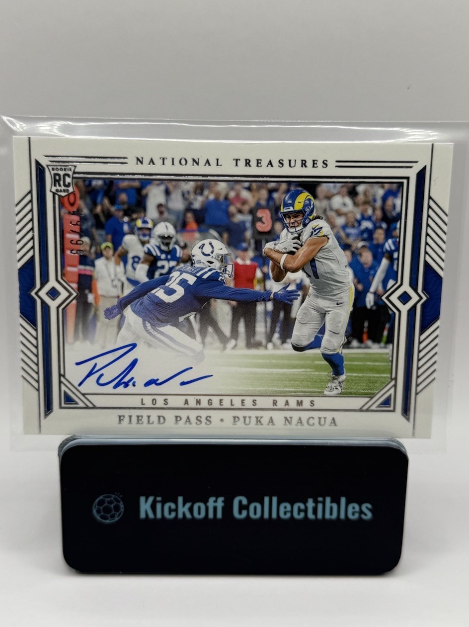 2023 Panini National Treasures #FP-PN Puka Nacua RC Field Pass Auto /99