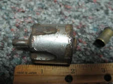 .38 Cylinder rusty and peeling "chrome" good for a wall hanger