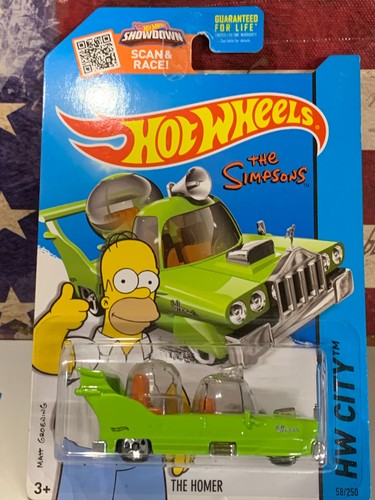 HOT WHEELS THE HOMER, 2015 HW CITY GREEN ON CARD