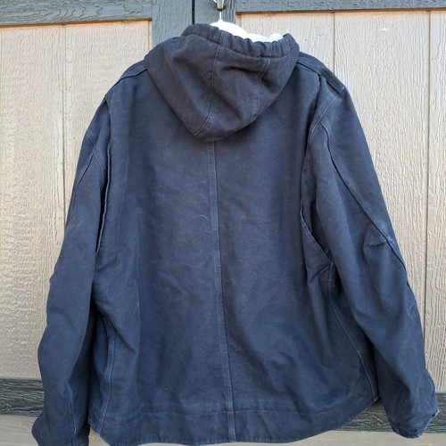 Chaqueta de Colección Carhartt 14806 Para Hombre Grande Azul Marino Con Capucha Forro Sherpa - Imagen 10 de 14