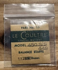 NOS Le Coultre Balance Staffs Model 450 S/S 449 