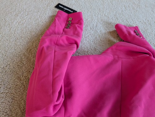 Giacca blazer donna Karl Lagerfeld rosa taglia 14 nuova con etichetta - Foto 17 di 18