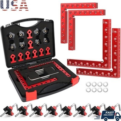 90 Degree Angle Clamp Woodworking Tool Aluminum Square Jig Precision Assembly US