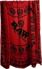 RAW Rolling Papers Fashion Scarf Red & Black Huge Soft VGC