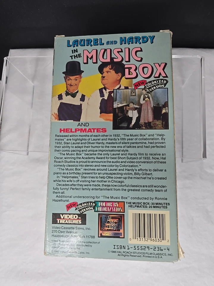 Laurel and Hardy In The Music Box And The Helpmates Vintage VHS Tape Classic - Image 3 of 4