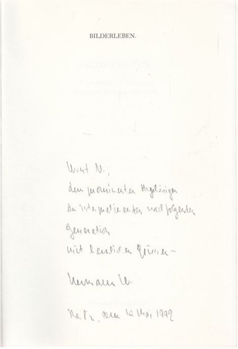 Bilderleben. Texte zur modernen Kunst. Bilder und Künstler 1967 - 1992. 2 Beilag - Bild 2 von 2