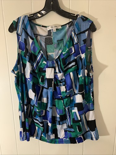 Jones Studio Separates Geometric tank blouse Size 1X