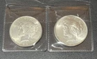 Lot of 2 AU /UNC 1922 Choice Silver Peace Dollars!