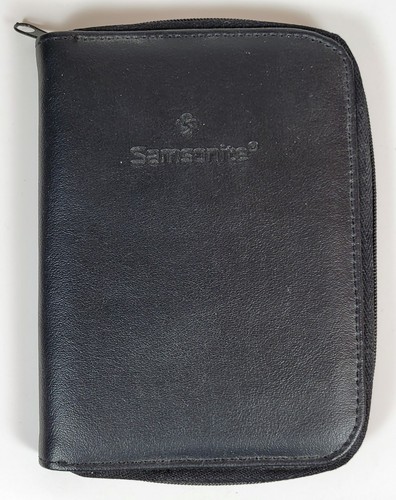 2 Samsonite Black Mini Hanging Travel Toiletry Organizer Bag ~ Plus Zip Wallet - Picture 8 of 11