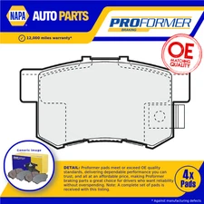 Brake Pads Set fits FIAT SEDICI FY 1.9D Rear 06 to 11 Proformer 6000628642
