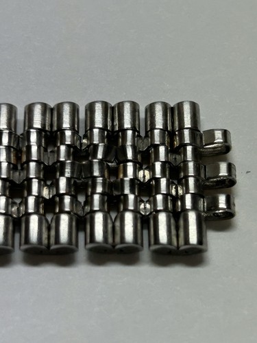 VINTAGE SEIKO BEADS OF RICE WATCH BAND SSTAINLES STEEL AND GOLD FILLED - Picture 10 of 13