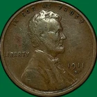 1911-D Lincoln Wheat Cent Very Fine VF Coin #34567