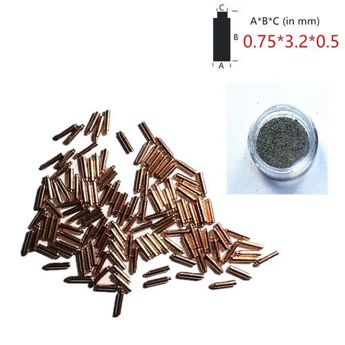 100Pcs Copper Watch Dial Feet Stickers Assortment +Granular Solder Repair Tools - Imagen 21 de 25