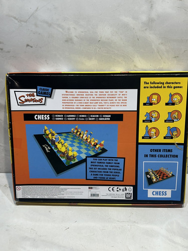 I Simpson Set Scacchi Ufficiale 3D - Gioco 2008 Con Figurine - 100% Completo Ottime Condizioni - Foto 9 di 10