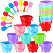 DIDAEY Beach Sand Buckets With Castle Design - Party Pack-6 - Scratch & Dent