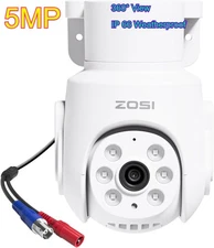 ZOSI 5MP Pan Tilt Security Camera Night Vision CCTV Surveillance DVR Systems