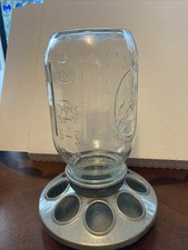 1 Quart Mason Jar Baby Chick Feeder With 8 Feeding Holes
