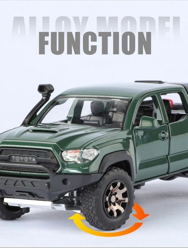 Luz de sonido de vehículo todoterreno de metal fundido a presión modelo camioneta pickup de aleación Tacoma 1:32 - Imagen 20 de 28