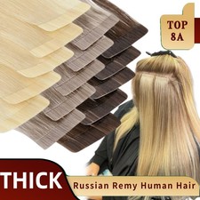 Tape Attached 100 Remy Human Hair Tape In Hair Extensions Skin Weft Thick Ombre