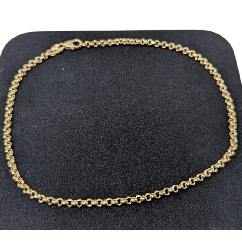 14K Yellow Gold Cable Link Chain Bracelet 10” 1.99g Fine Italian Gold - Image 2 of 4