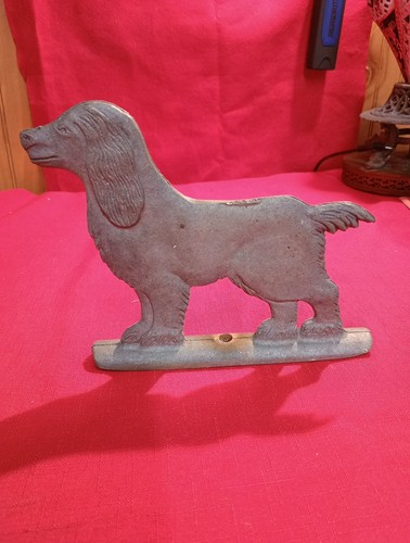 Vintage Aluminiumguss Cocker Spaniel Zaun/Tor Topper 1940-1960er Jahre 4"X7" - Bild 2 von 4