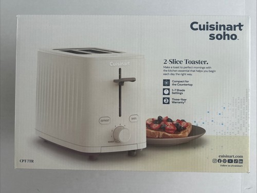 Cuisinart Soho Collection 2 Slice Toaster, Reheat and Bagel Setting, Truffle - Picture 1 of 5