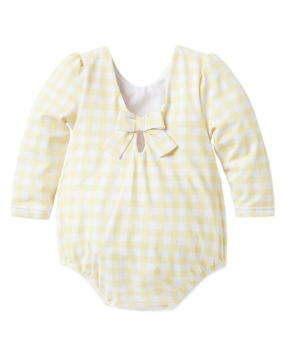 Janie And Jack Baby Gingham Recycled Rash Guard Swimsuit 6-12 - Picture 2 of 3