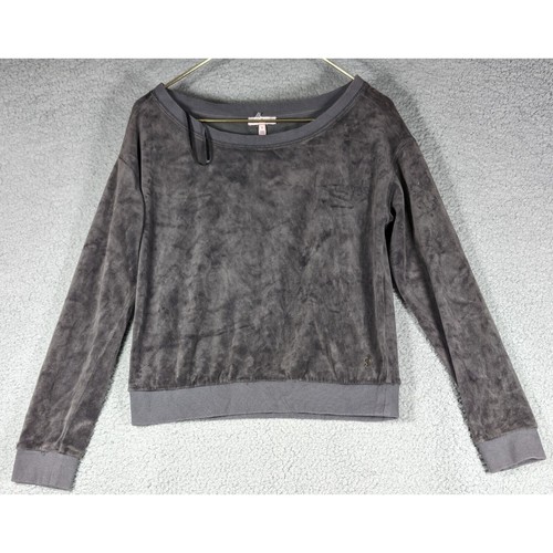 Juicy Couture Sweater Womens Size Small Grey Terry Cloth Long Sleeve Sweater - Picture 1 of 5