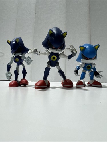 TOMY Modern and Classic Metal Sonic 2,5" - 3" Figure Fumetto Confezione da 3 Sciolti - Foto 1 di 12