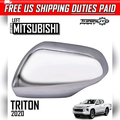 Side Mirror Cover Chrome Left For 2019-22 Mitsubishi L200 Montero