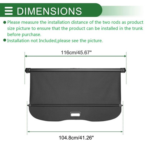 Auto Kofferraum ausziehbare Ladungsabdeckung für Ford Kuga Mk2 2013-2019 - Bild 15 von 15