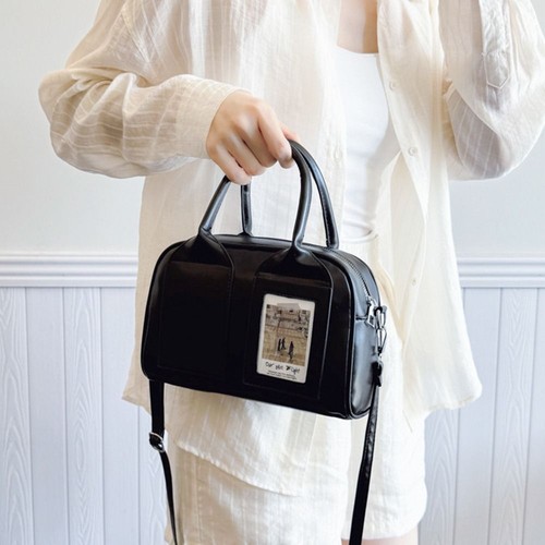 Large Capacity Shoulder Bags PU Leather Bowling Bag Versatile Crossbody Bag - Picture 6 of 15