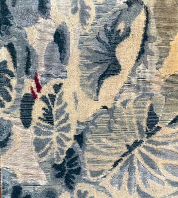 SCALAMANDRE Ninfee water lilies grigio azzurro tapestry jacquard remnant New
