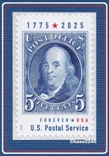 *NEW* 2025 Benjamin Franklin  (Single) 2025 Mint NH