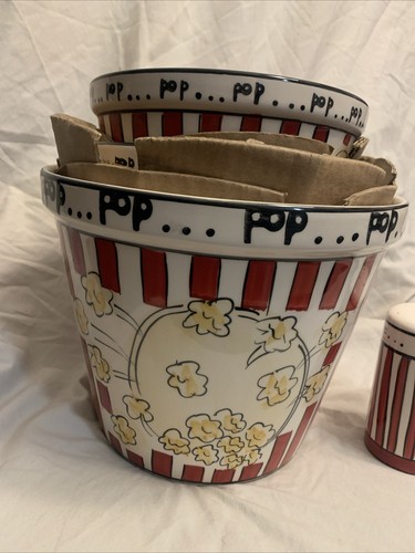 Kitchen Prep 101 by Tabletops Unlimited 6pc Ceramic Popcorn Serving Set - Picture 2 of 4