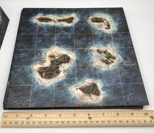 PLUNDER A Pirate's Life Board Game Replacement Parts/Pieces 6 MAP BOARD TILES - Picture 3 of 6